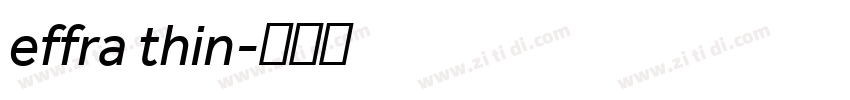 effra thin字体转换